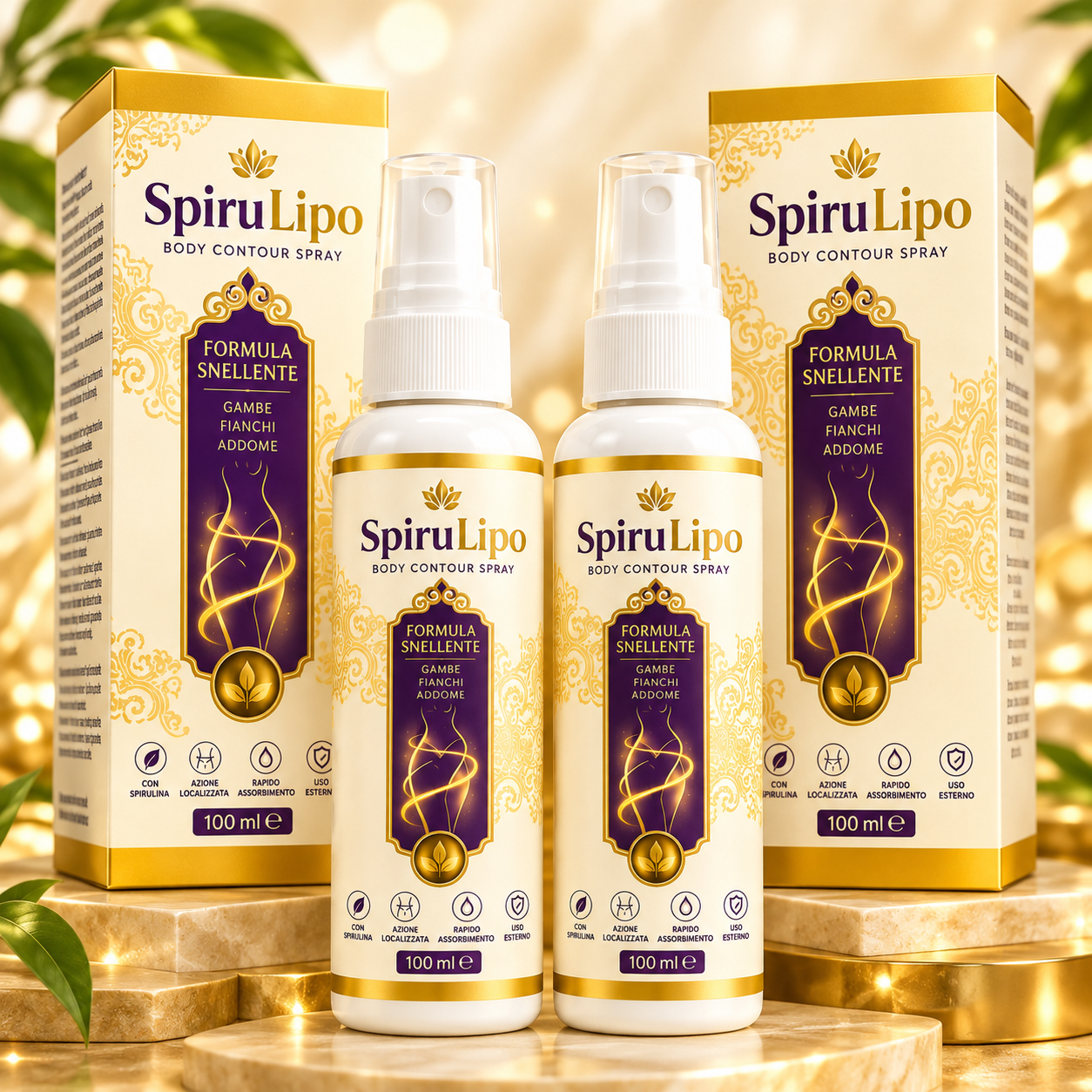 SpiruLipo - confezione con due flaconi da 100 ml